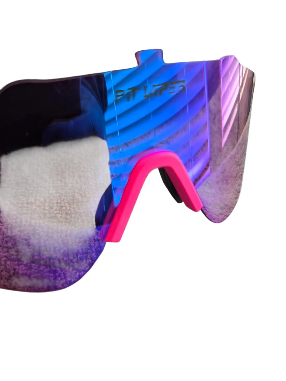 Pit Viper Neon Yellow & Hot Pink Shield Sunglasses